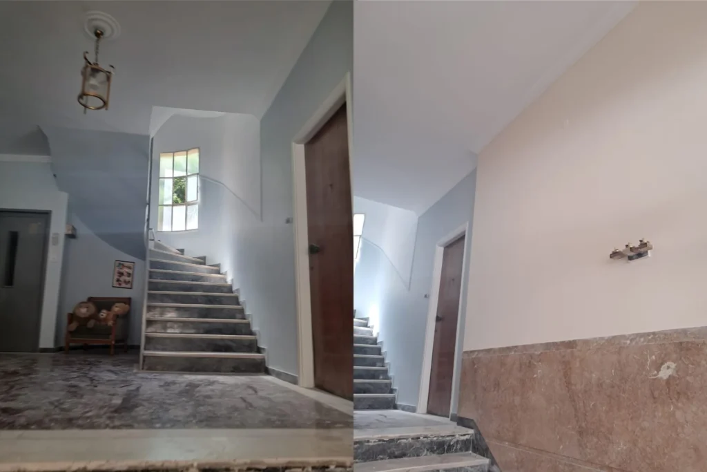 Βάψιμο Εισόδου Πολυκατοικίας Αθήνα Κέντρο